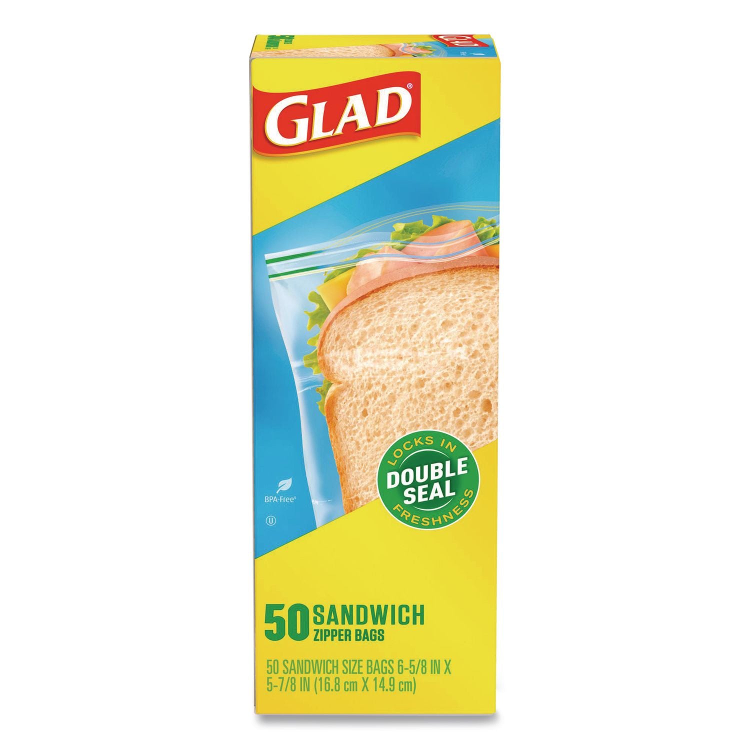 Sandwich Zipper Bags, 6.63" x 8", Clear, 600/Carton