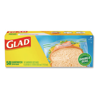Sandwich Zipper Bags, 6.63" x 8", Clear, 600/Carton
