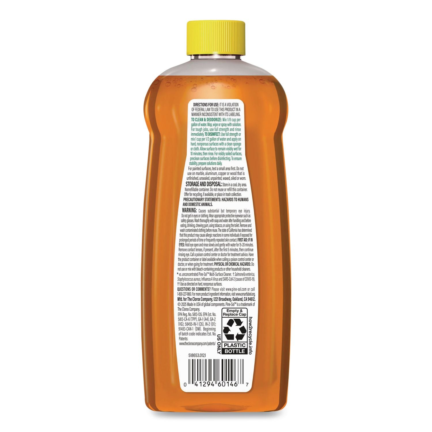 Multi-Surface Cleaner Disinfectant Concentrated, Pine Scent, 14 oz Bottle