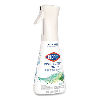 Clorox Disinfecting, Sanitizing, and Antibacterial Mist - 16 fl oz (0.5 quart) - Eucalyptus Peppermint Scent - 1 Each - Non-aerosol, Bleach-free - White