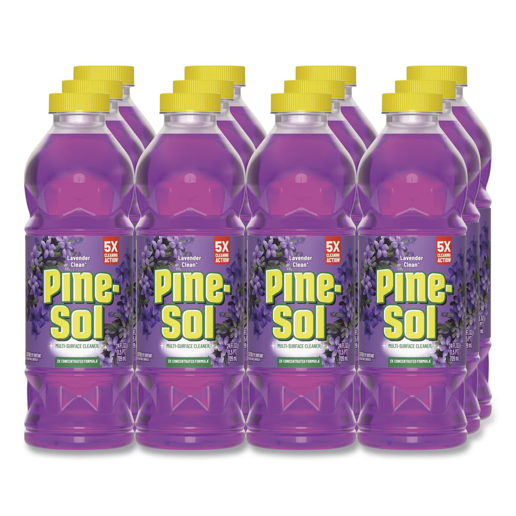 Multi-Surface Cleaner Concentrated, Lavender Clean, 24 oz Bottle, 12/Carton
