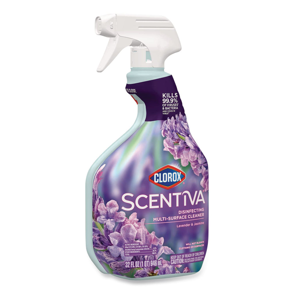 Scentiva Multi Surface Cleaner, Tuscan Lavender and Jasmine, 32 oz, 9/Carton