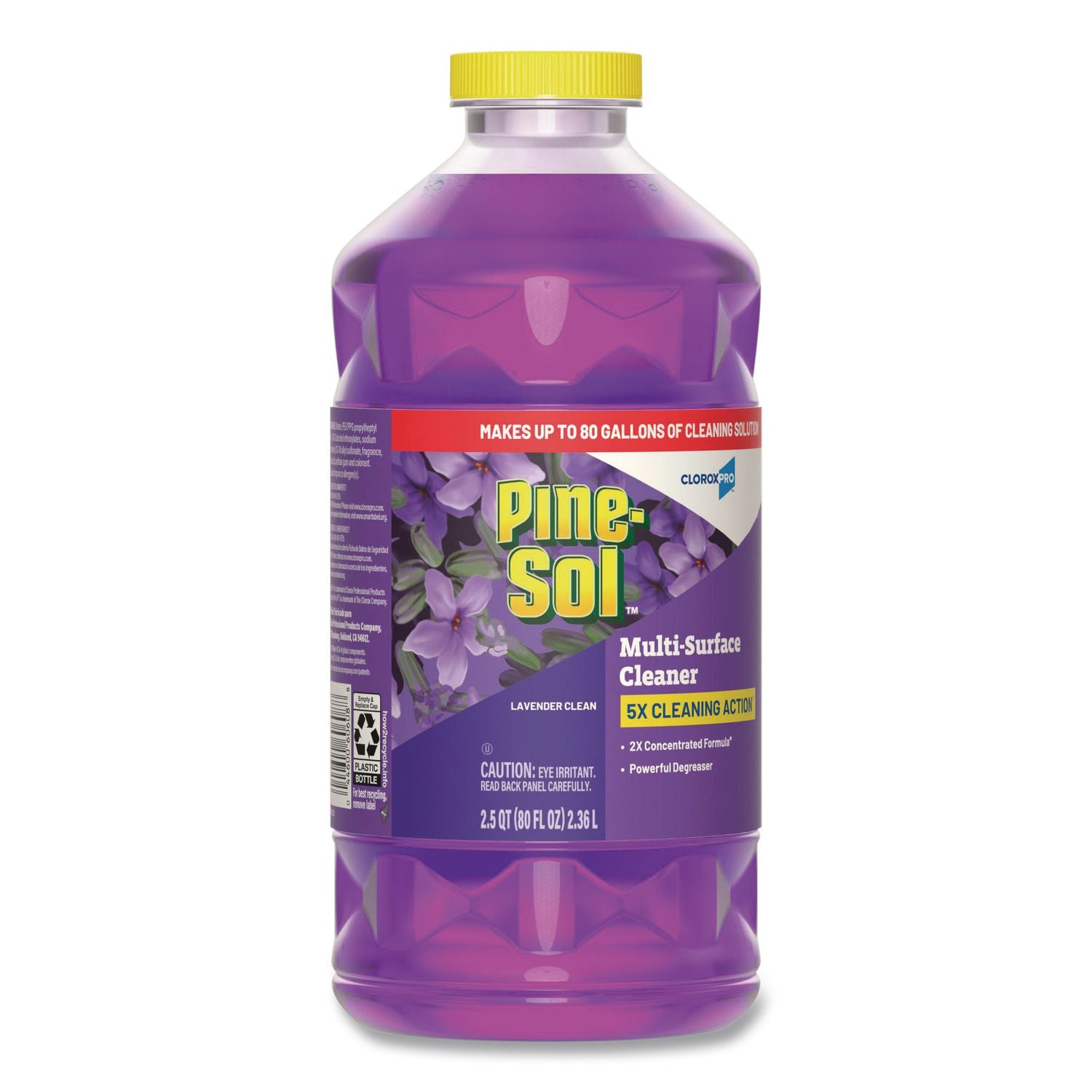 CloroxPro Multi-Surface Cleaner Concentrated, Lavender Clean Scent, 80 oz Bottle, 3/Carton