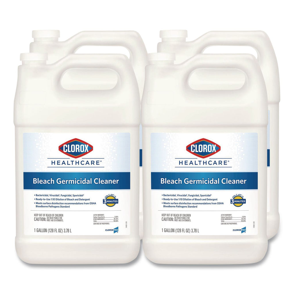 Bleach Germicidal Cleaner, 128 oz Refill Bottle, 4/Carton