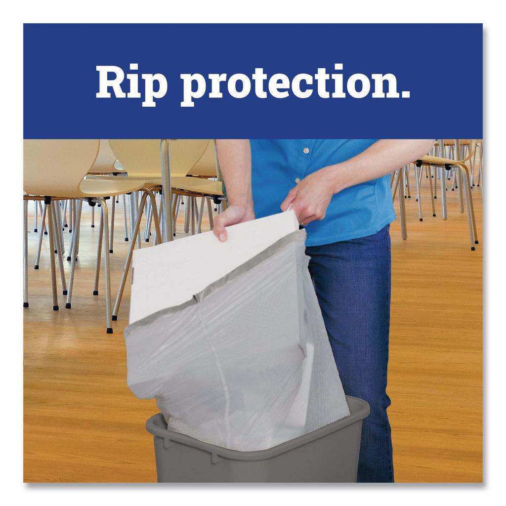 ForceFlex Tall Kitchen Drawstring Trash Bags, 13 gal, 0.72 mil, 23.75" x 24.88", Gray, 100/Box