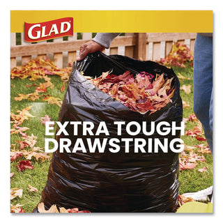 Drawstring Large Trash Bags, 30 gal, 1.05 mil, 30" x 33", Black, 90/Carton