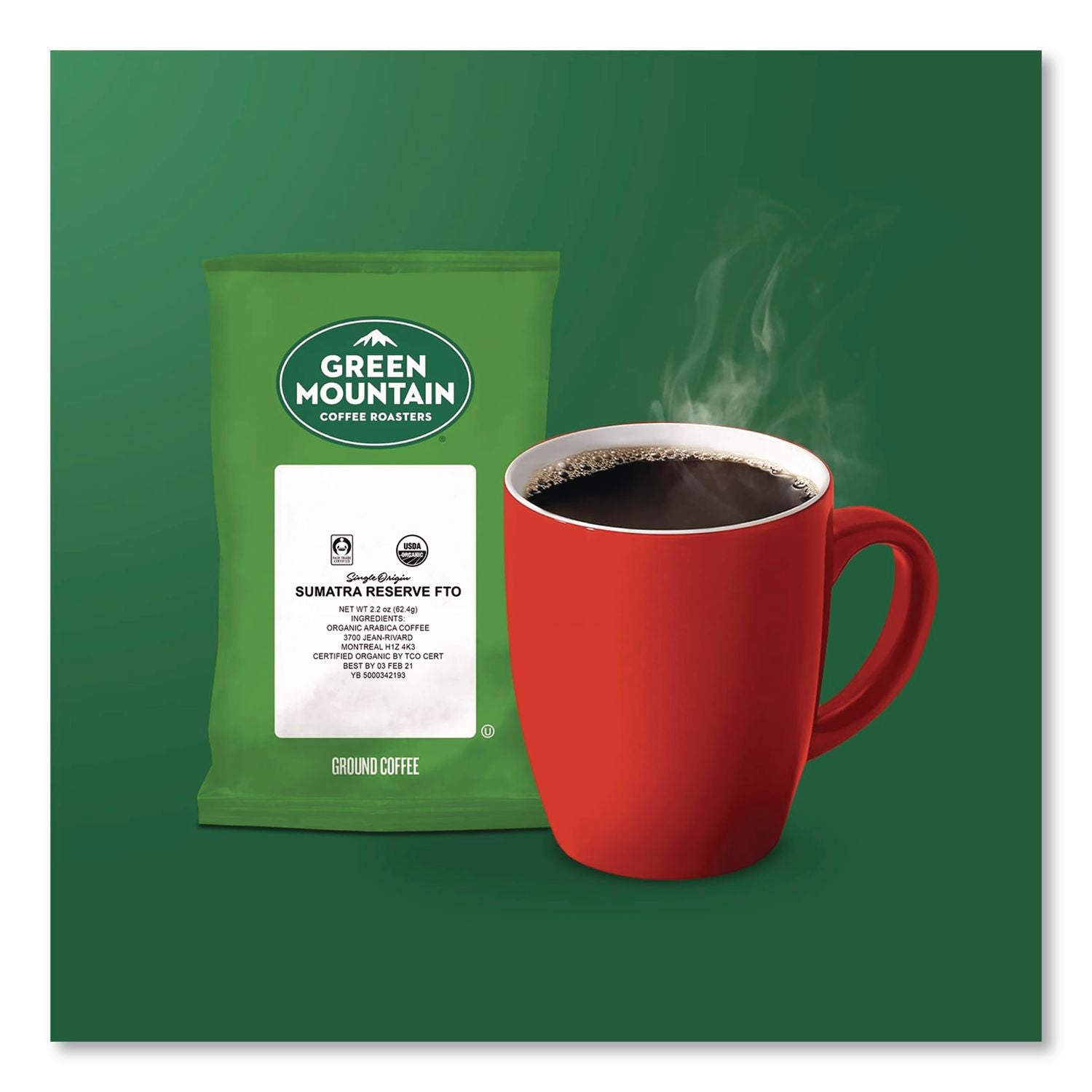 Sumatra Reserve Fraction Packs, 2.2 oz, 50/Carton