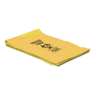 Healthcare Biohazard Printed Can Liners, 20-30 gal, 1.3 mil, 30" x 43", Yellow, 200/Carton