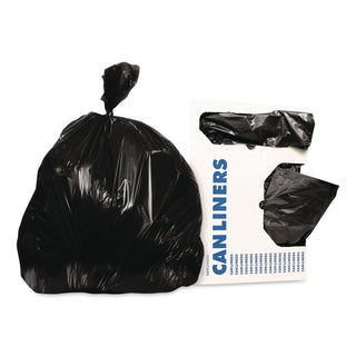 Linear Low Density Can Liners with AccuFit Sizing, 32 gal, 1.3 mil, 33" x 44", Black, 20 Bags/Roll, 5 Rolls/Carton