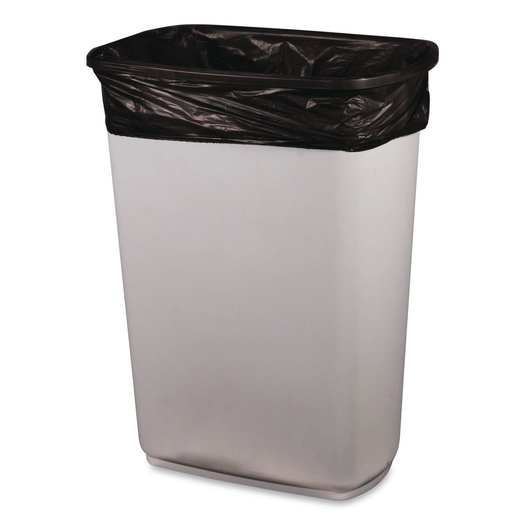Linear Low Density Can Liners with AccuFit Sizing, 32 gal, 1.3 mil, 33" x 44", Black, 20 Bags/Roll, 5 Rolls/Carton