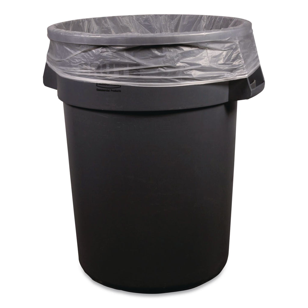 Linear Low-Density Can Liners, 55 gal, 0.7 mil, 43" x 47", Clear, 100/Carton