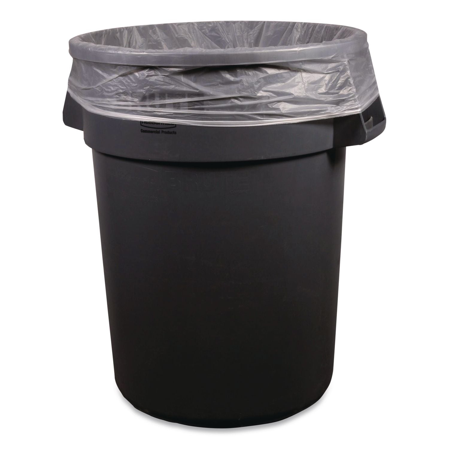 Linear Low-Density Can Liners, 55 gal, 0.7 mil, 43" x 47", Clear, 100/Carton