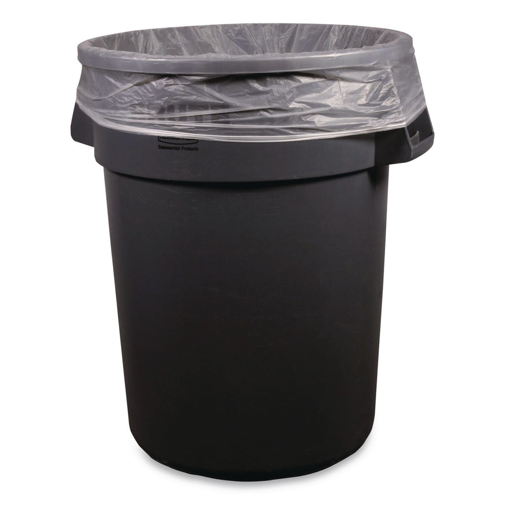 High-Density Waste Can Liners, 45 gal, 14 mic, 40" x 48", Natural, 250/Carton