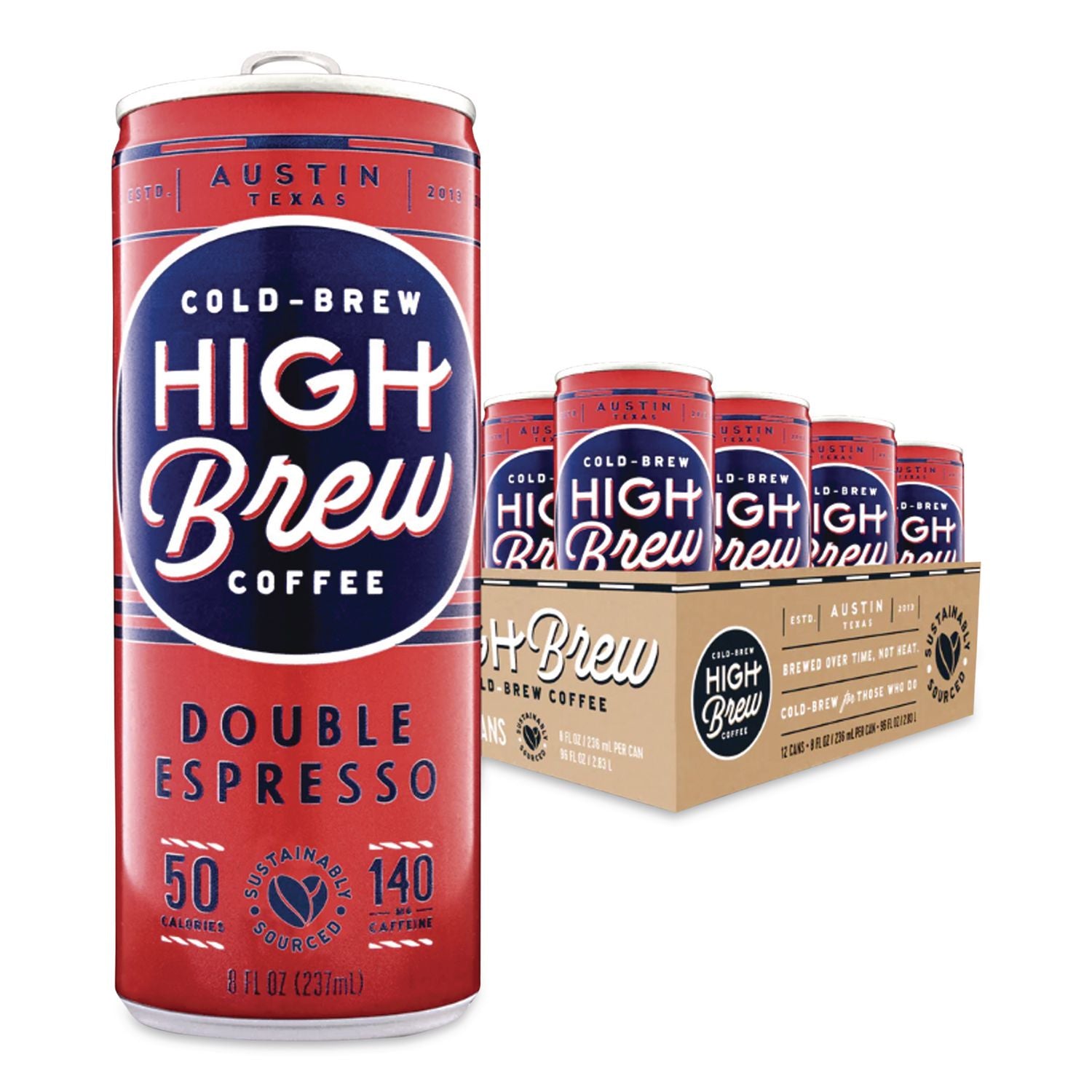 Cold Brew Coffee + Protein, Double Expresso, 8 oz Can, 12/Pack