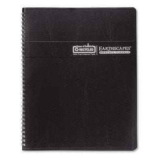 Earthscapes Recycled Weekly/Monthly Appointment Book, Landscape Photos, 11 x 8.5, Black Soft Cover, 12-Month (Jan-Dec): 2024