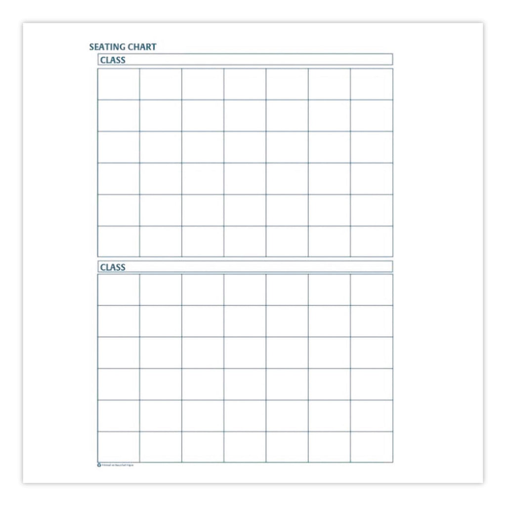 Recycled Lesson Plan Book, Weekly, Two-Page Spread (Eight Classes), 11 x 8.5, Blue Cover