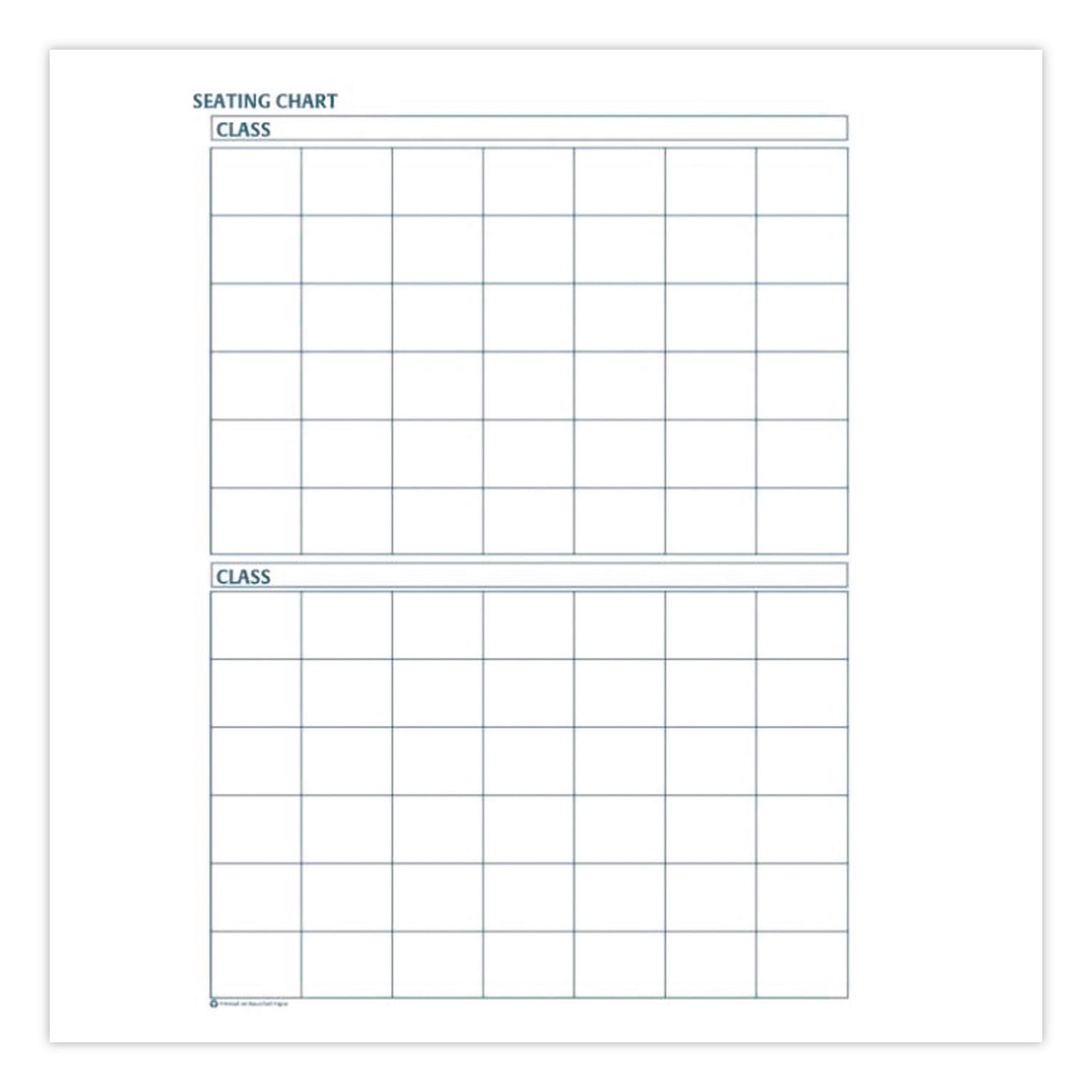 Recycled Lesson Plan Book, Weekly, Two-Page Spread (Eight Classes), 11 x 8.5, Blue Cover