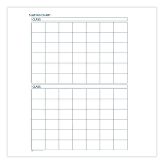 Recycled Lesson Plan Book, Weekly, Two-Page Spread (Eight Classes), 11 x 8.5, Blue Cover
