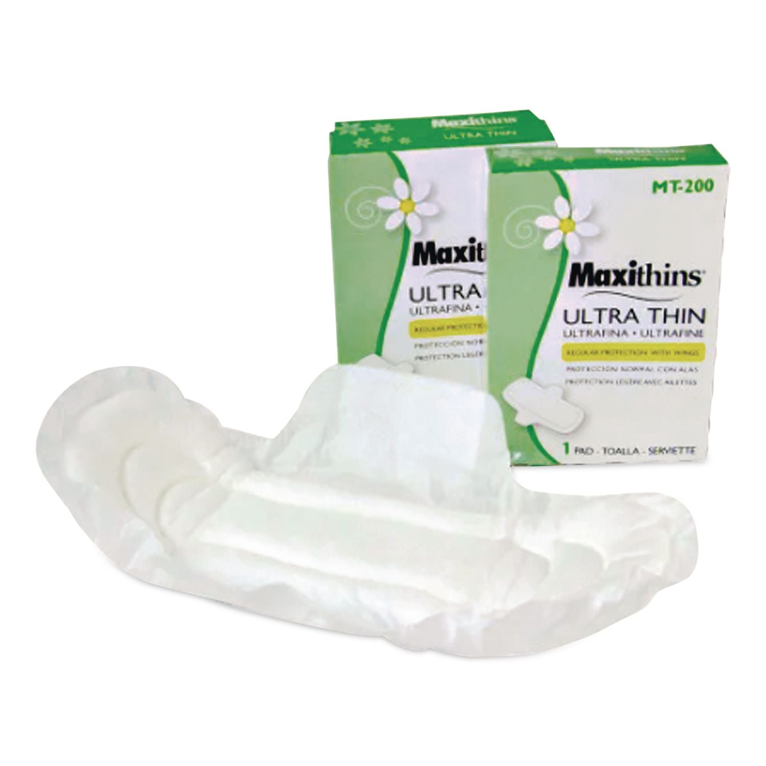 Maxithins Vended Ultra-Thin Pads, 200/Carton