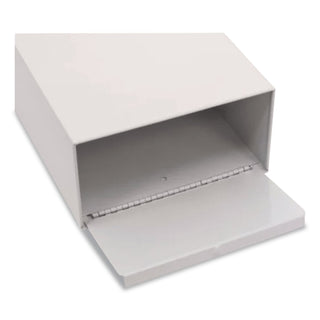 Feminine Hygiene Product Waste Receptacle, Metal, White