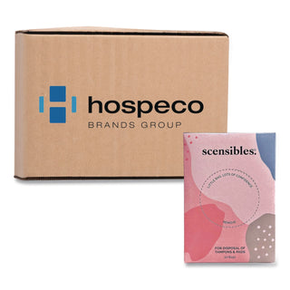 Scensibles Personal Disposal Bags, 3.38" x 9.75", Pink, 50 Bags/Box, 24 Boxes/Carton