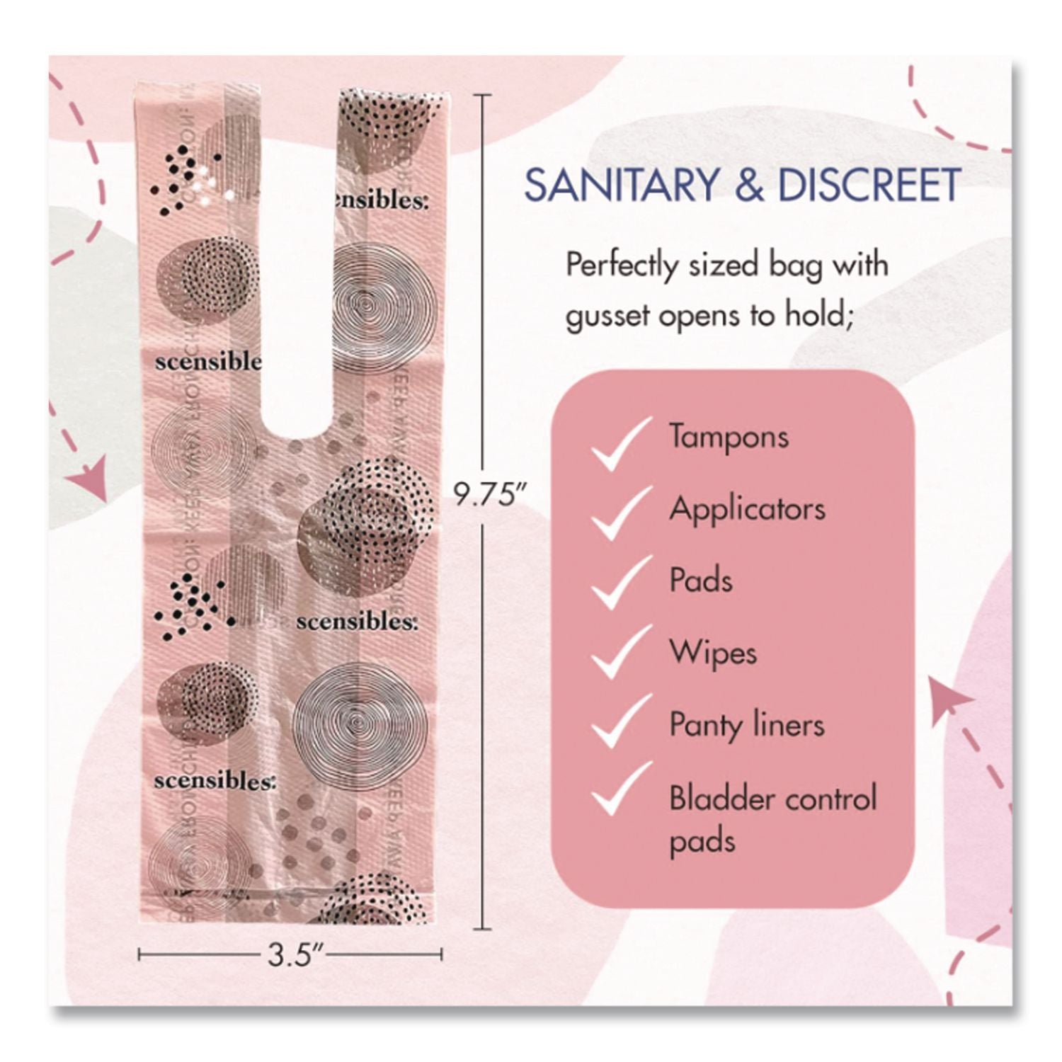Scensibles Personal Disposal Bag Dispenser, Plastic, White