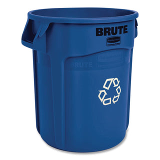 Rubbermaid Commercial Brute 20-Gallon Vented Recycling Container - 20 gal Capacity - Fade Resistant, Durable, Reinforced, UV Coated, Damage Resistant, Warp Resistant, Crack Resistant, Heavy Duty, Handle, Reinforced, Tear Resistant - 22.9" Height x 19