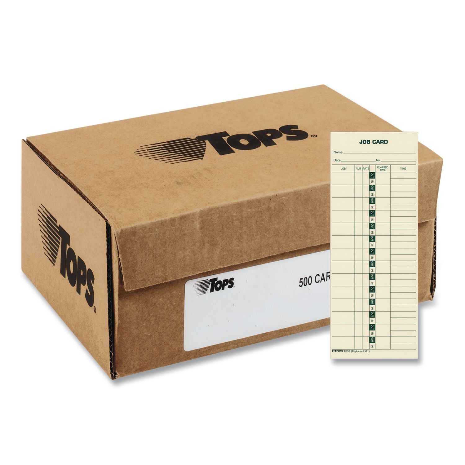 Manilla Job Cards, Replacement for 15-800622/L-61, One Side, 3.5 x 9, 500/Box