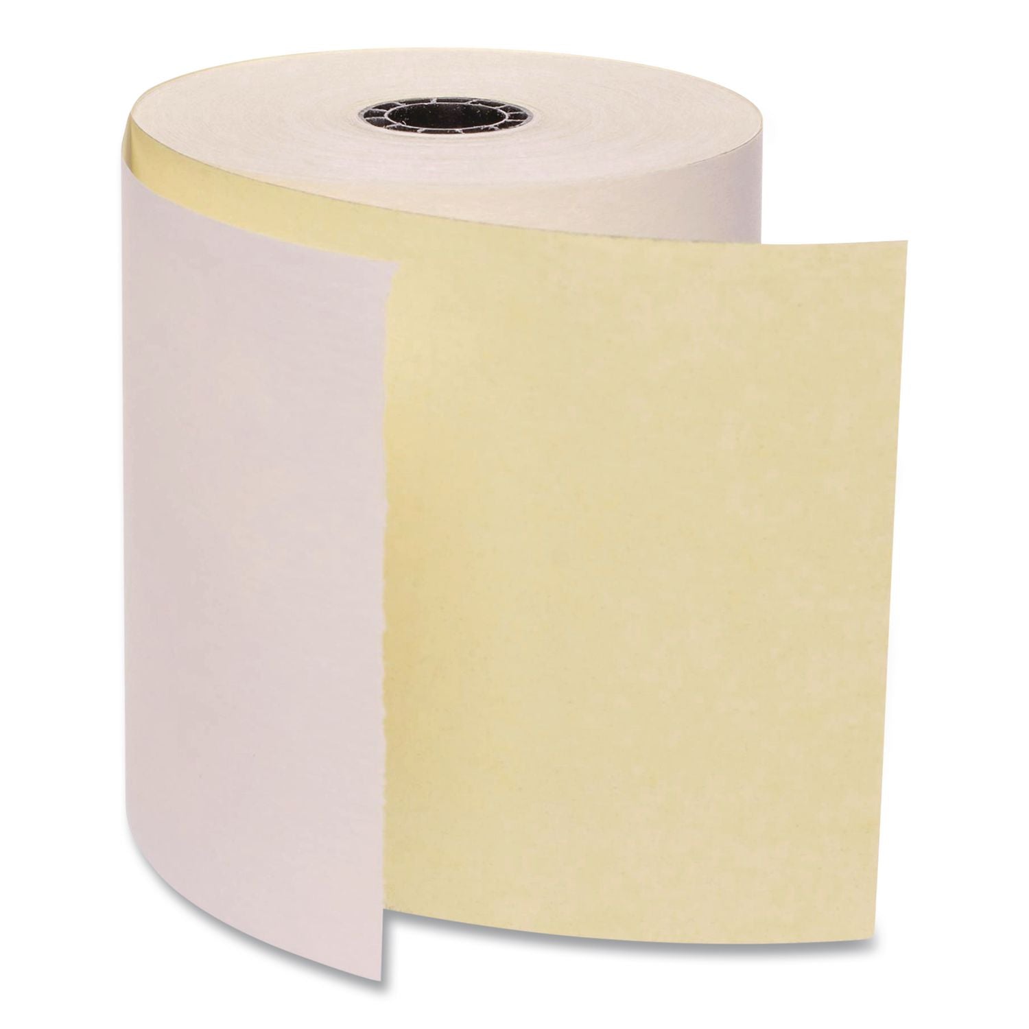 ICONEX 3" Carbonless POS Paper Roll - 3" x 90 ft - 10 / Carton - White, Yellow