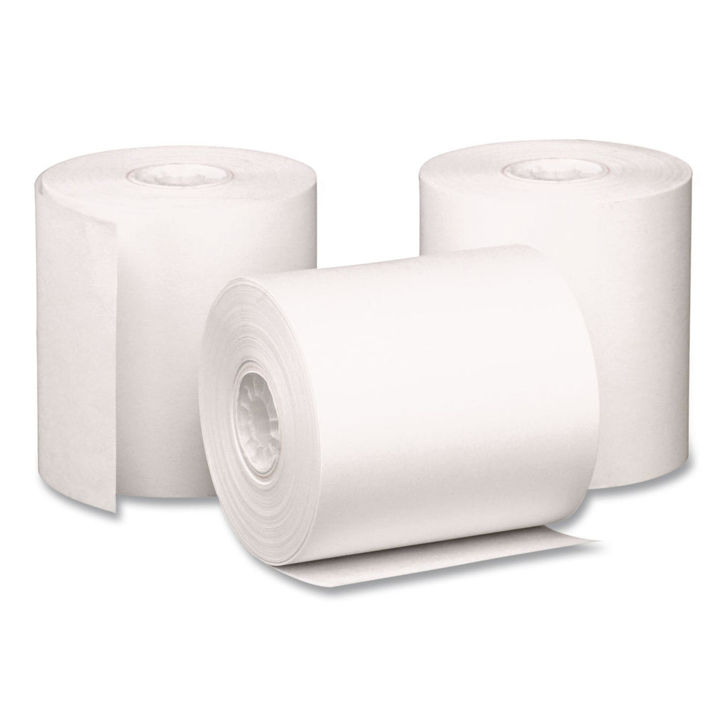 ICONEX 3" Carbonless POS Paper Roll - 3" x 90 ft - 10 / Carton - White, Yellow