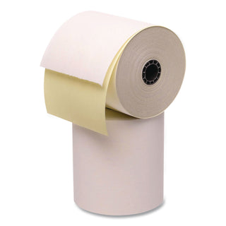 ICONEX 3" Carbonless POS Paper Roll - 3" x 90 ft - 10 / Carton - White, Yellow
