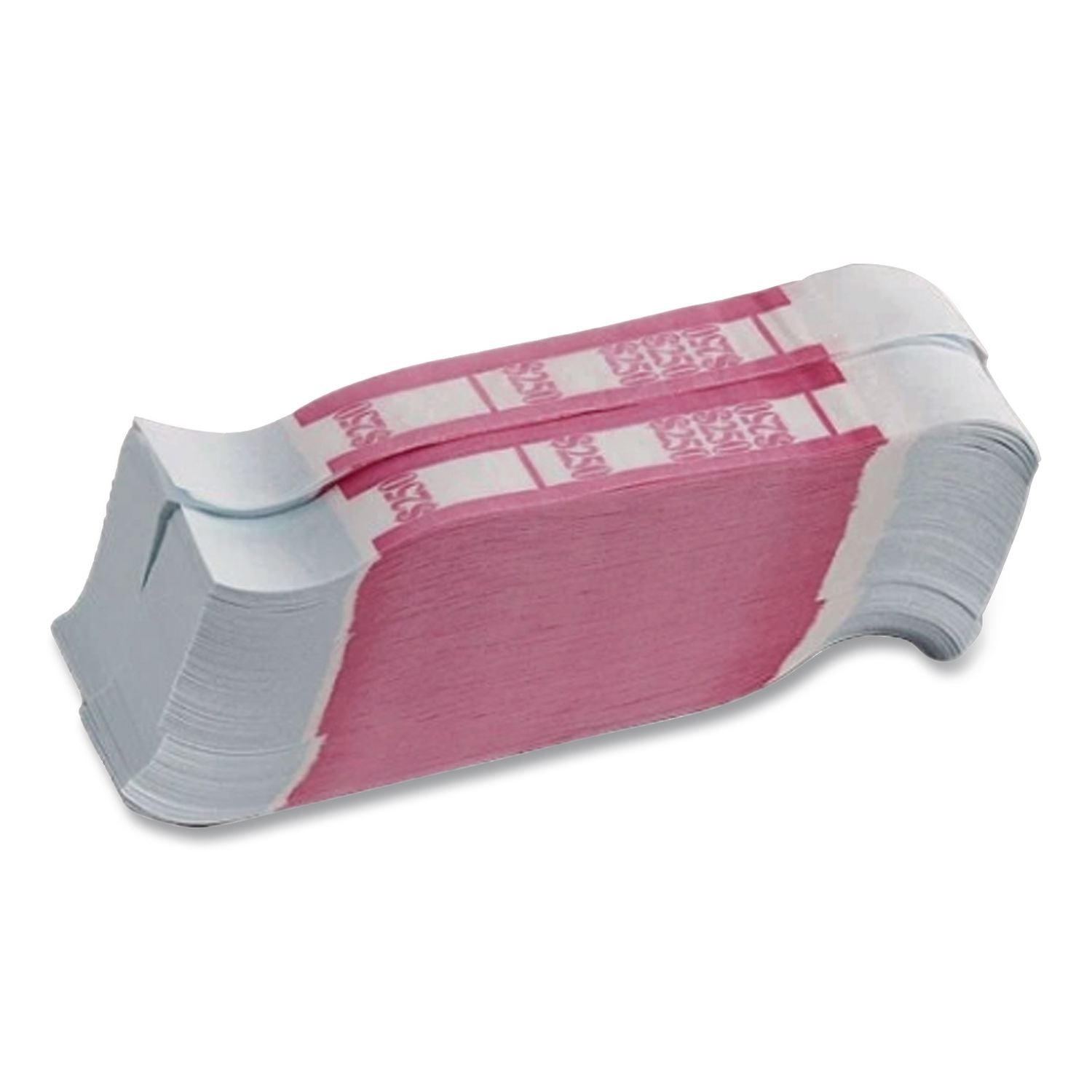 Color-Coded Kraft Currency Straps, Dollar Bill, $250, Self-Adhesive, 1000/Pack