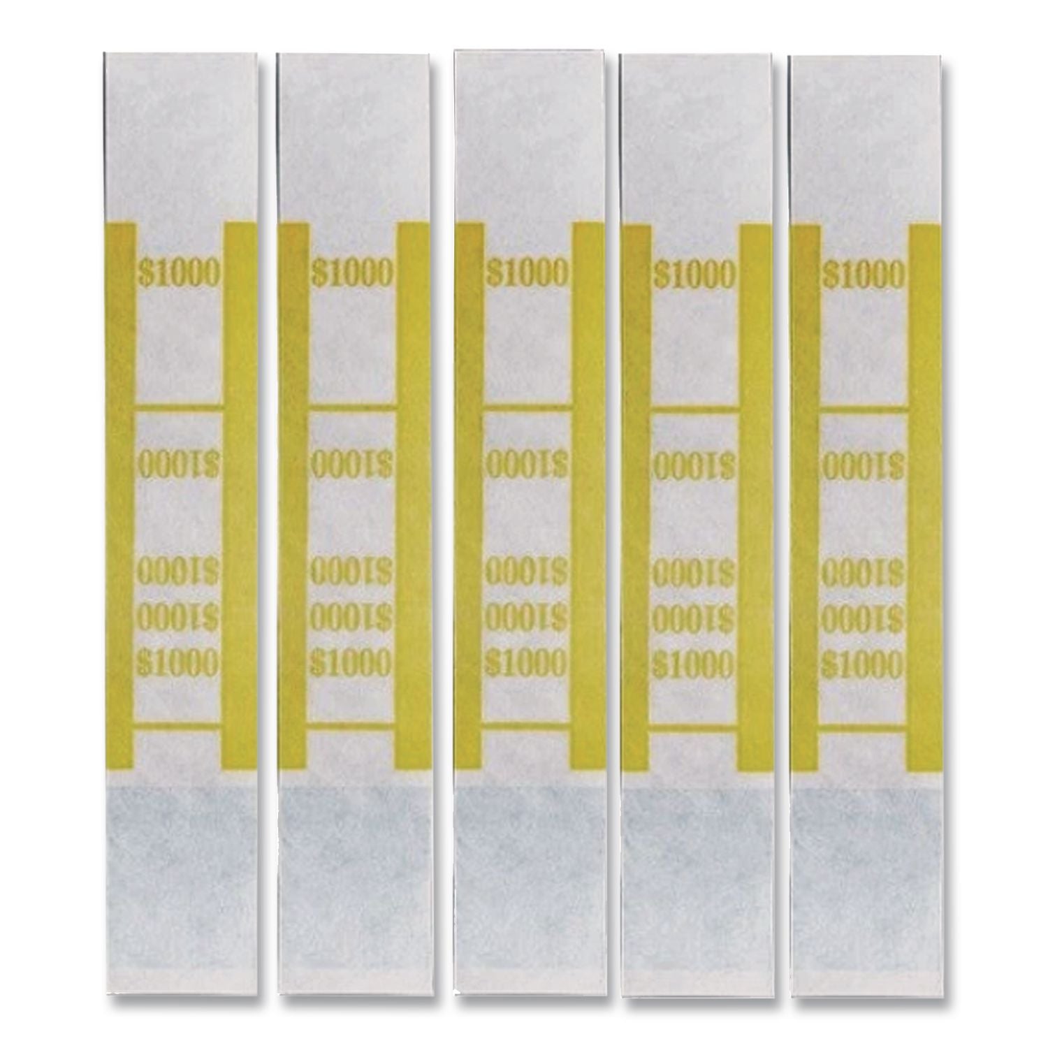 Color-Coded Kraft Currency Straps, $10 Bill, $1000, Self-Adhesive, 1000/Pack