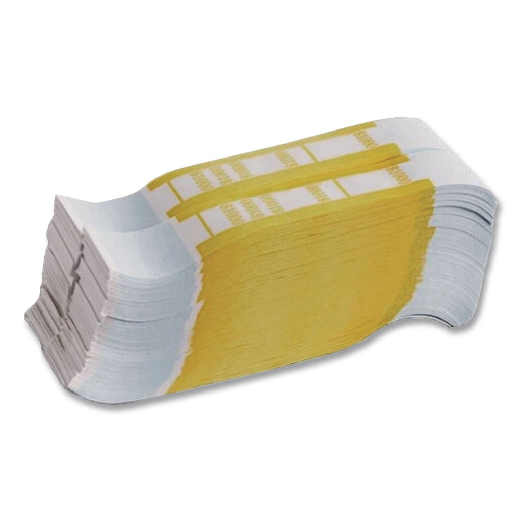 Color-Coded Kraft Currency Straps, $10 Bill, $1000, Self-Adhesive, 1000/Pack