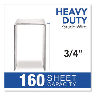S.F. 13 Heavy-Duty Staples, 0.75" Leg, 0.5" Crown, Steel, 1,000/Box