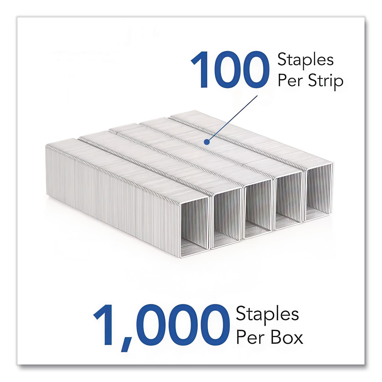 S.F. 13 Heavy-Duty Staples, 0.75" Leg, 0.5" Crown, Steel, 1,000/Box