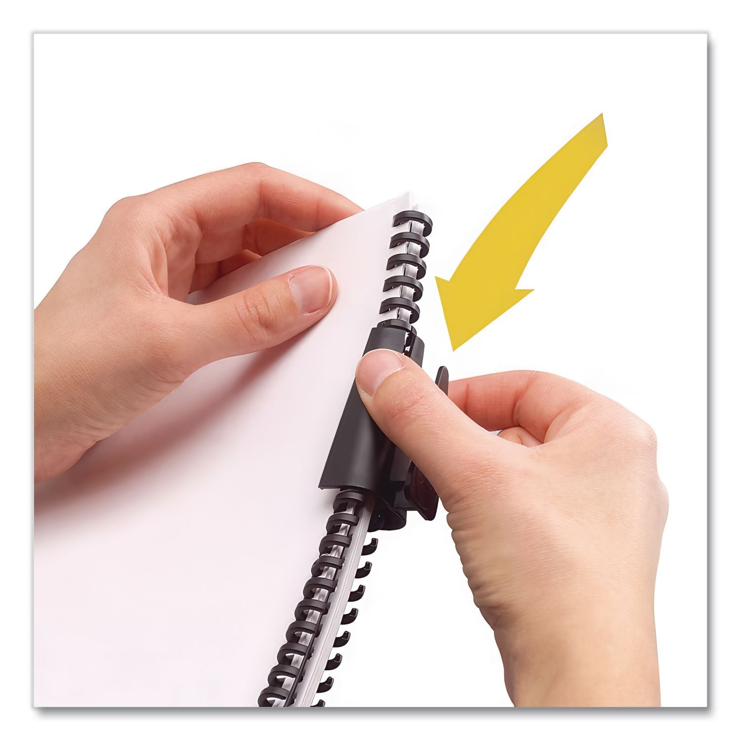 ProClick Easy Edit Spines, 1/2" Diameter, 85 Sheet Capacity, Black, 25/Pack