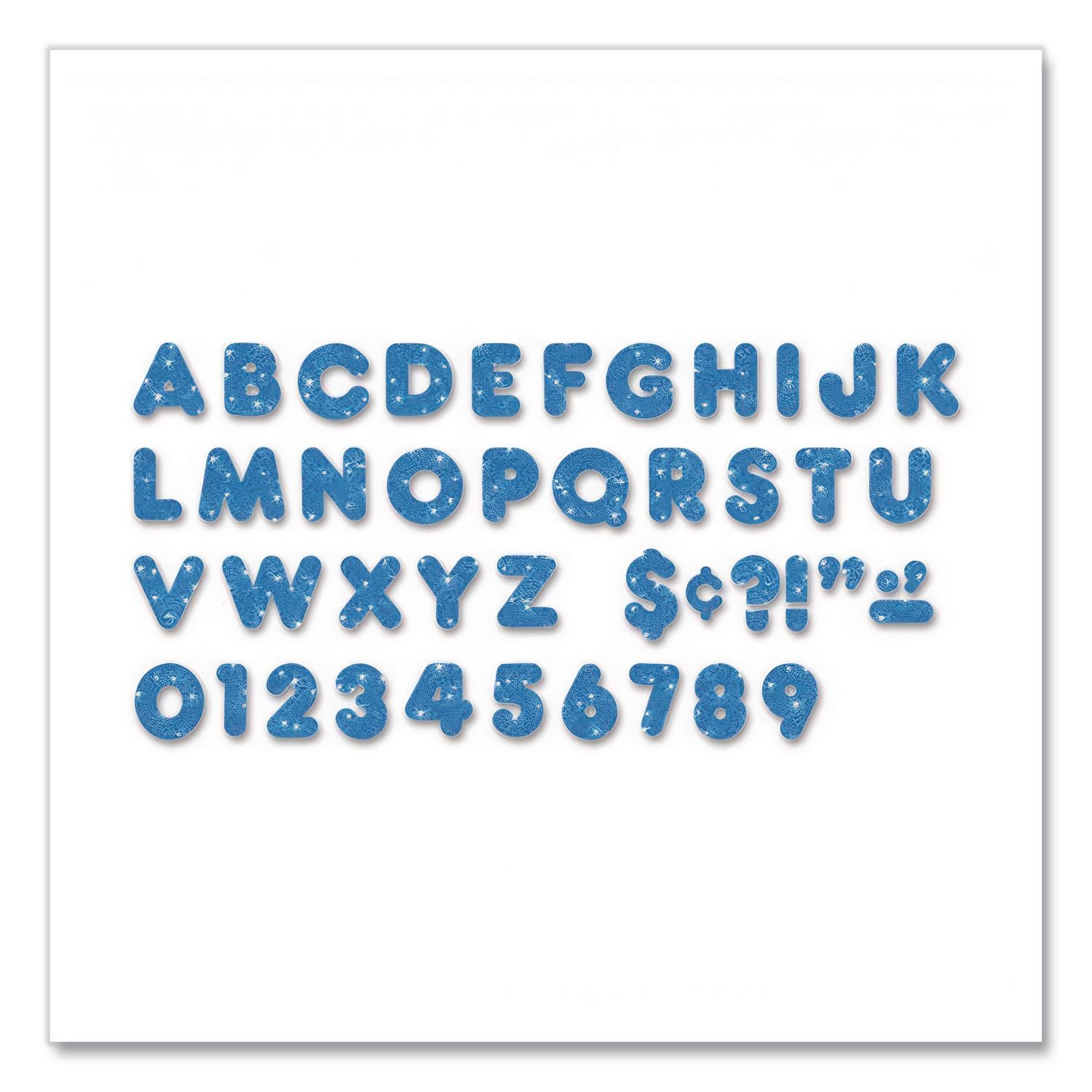 Ready Letters Sparkles Letter Set, Blue Sparkle, 4"h, 71/Set