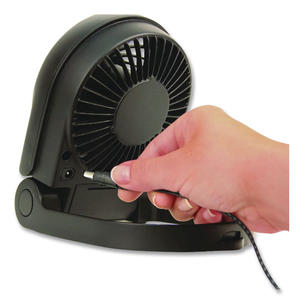 Turbo On The Go USB/Battery Powered Fan, Black