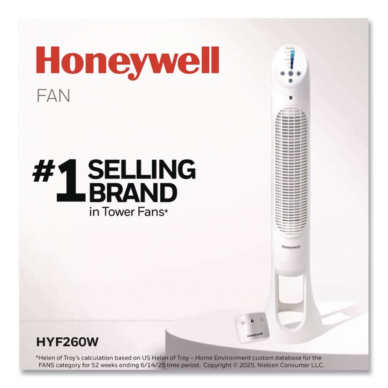 QuietSet Whole Room Tower Fan, White, 5 Speed