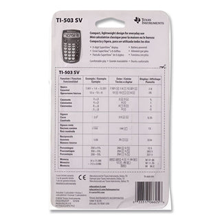 TI-503SV Pocket Calculator, 8-Digit LCD