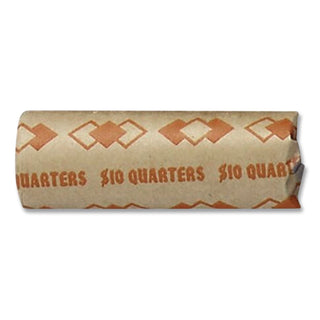 Tubular Coin Wrappers, Quarters, $10, Pop-Open Wrappers, 1000/Pack