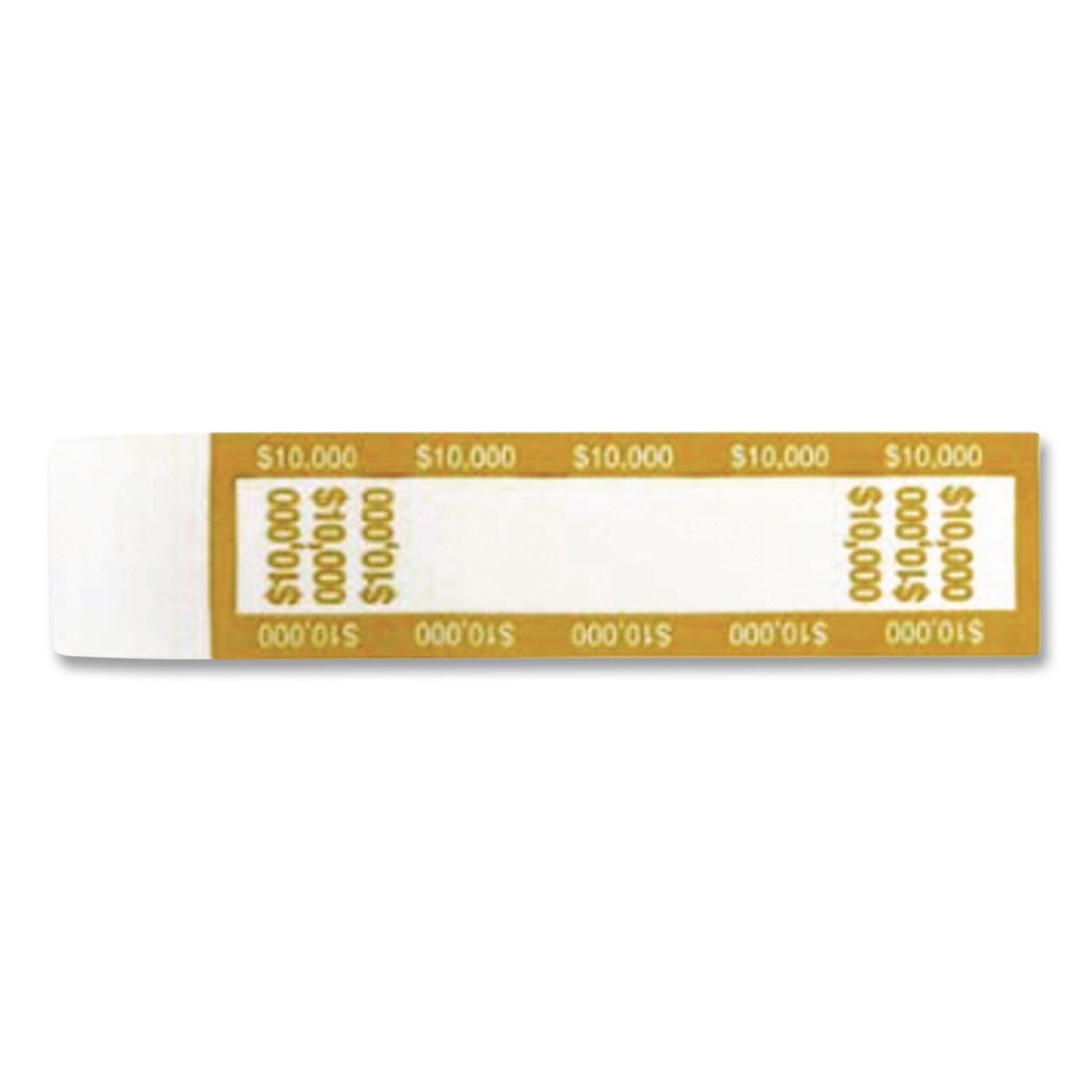 Self-Adhesive Currency Straps, Mustard, $10,000 in $100 Bills, 1000 Bands/Pack