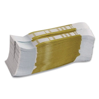 Self-Adhesive Currency Straps, Mustard, $10,000 in $100 Bills, 1000 Bands/Pack