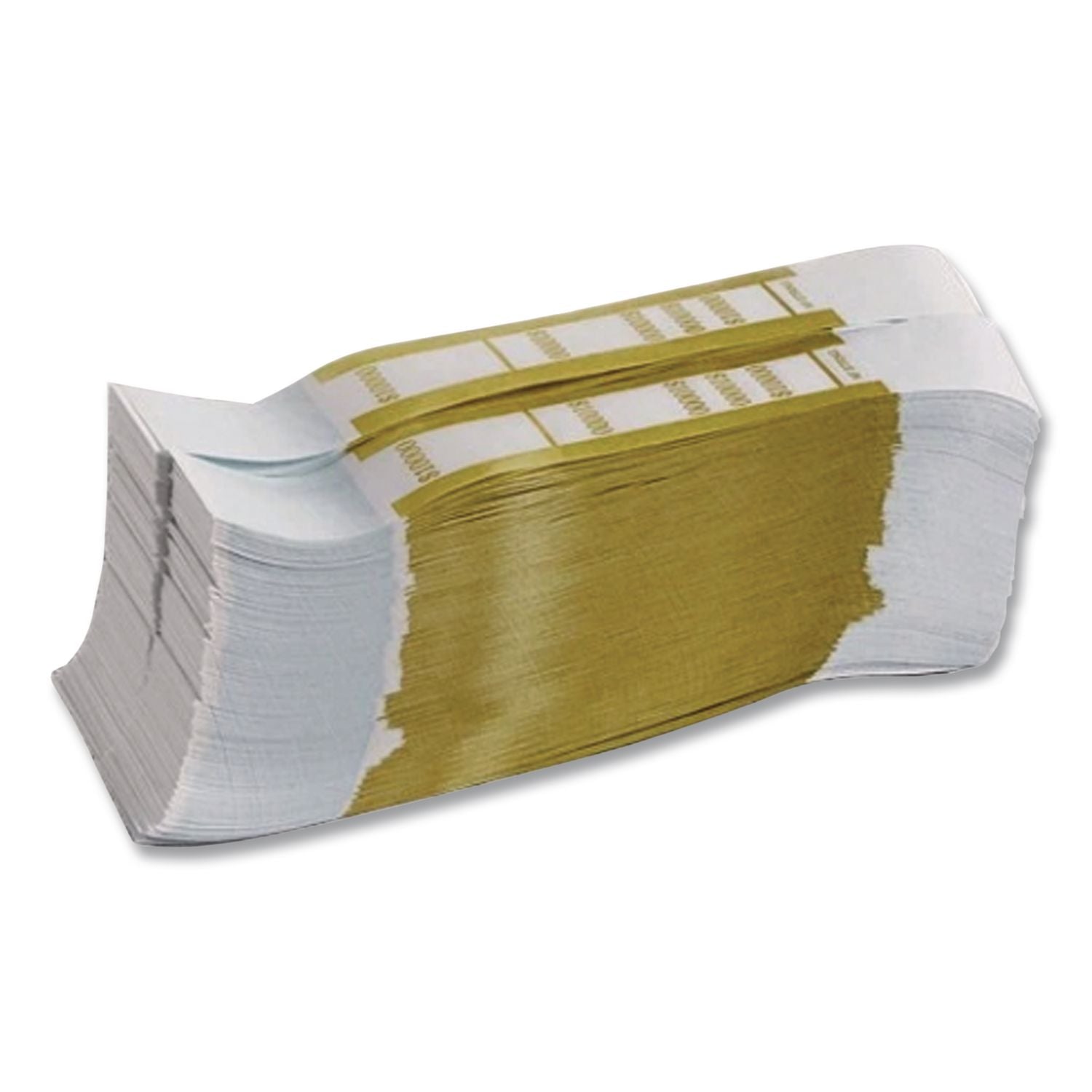 Self-Adhesive Currency Straps, Mustard, $10,000 in $100 Bills, 1000 Bands/Pack