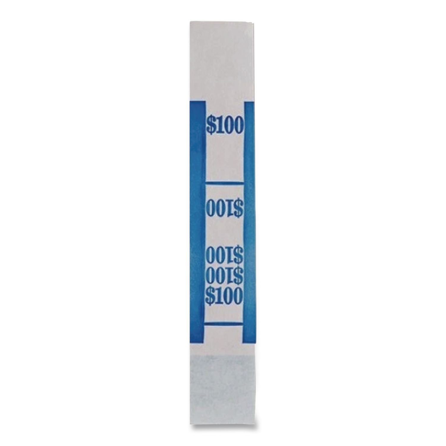 Color-Coded Kraft Currency Straps, Dollar Bill, $100, Self-Adhesive, 1000/Pack