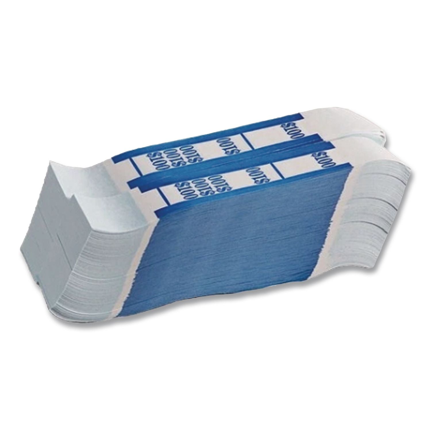 Color-Coded Kraft Currency Straps, Dollar Bill, $100, Self-Adhesive, 1000/Pack