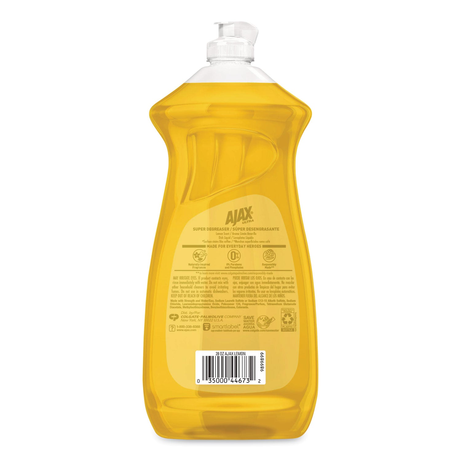 Dish Detergent, Lemon Scent, 28 oz Bottle, 9/Carton
