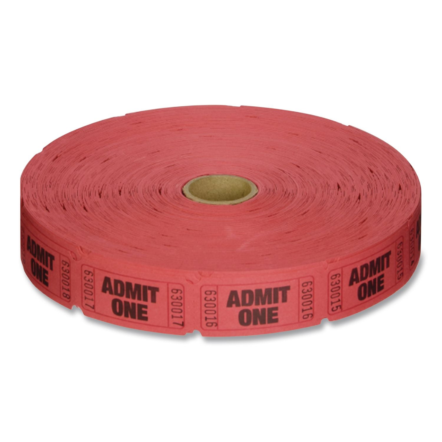 Admit-One Ticket Multi-Pack, 2 Red, 1 Blue, 1 White, 2,000/Roll, 4 Rolls/Pack