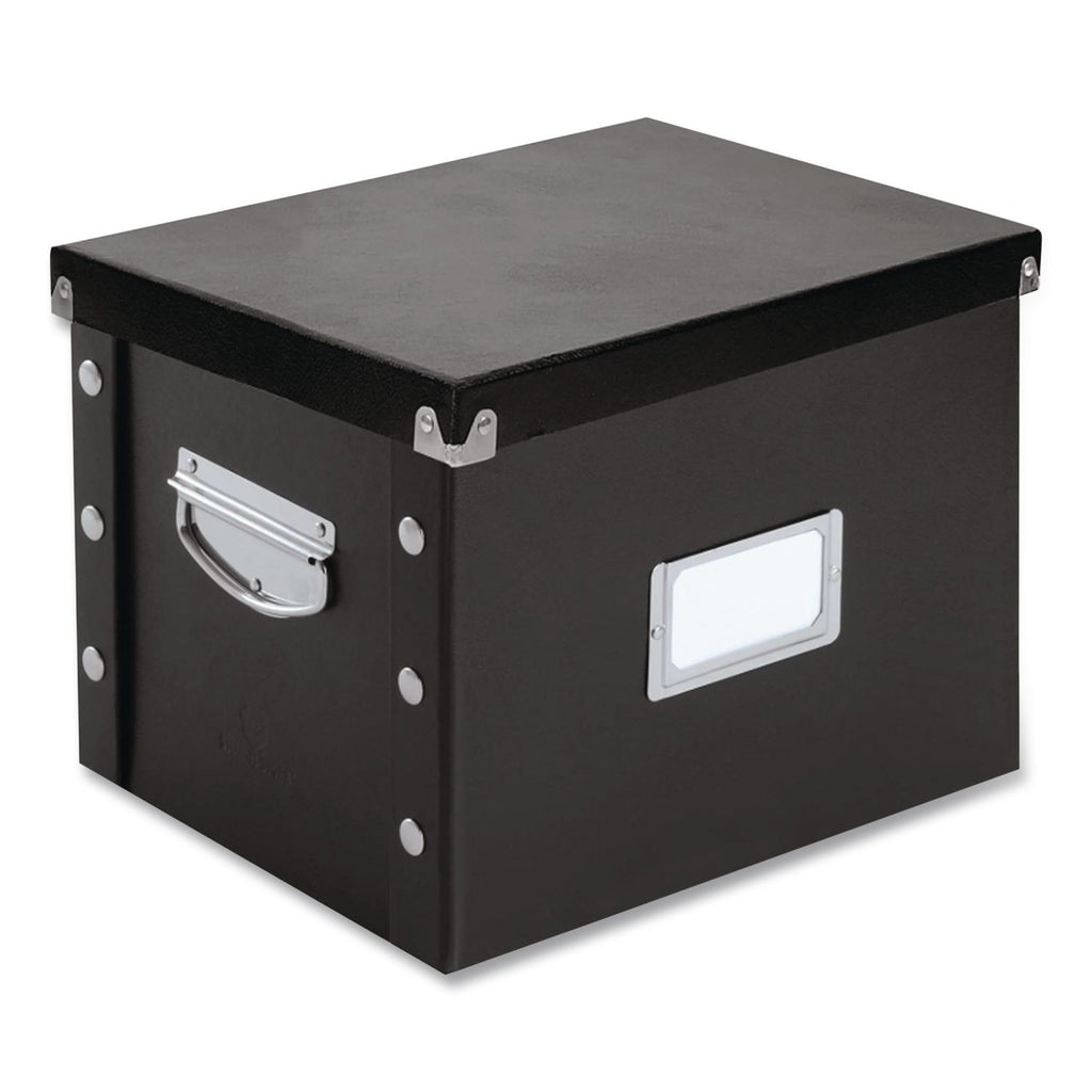 File Box, Letter Files, 11.75" x 9.75" x 9.5", Black